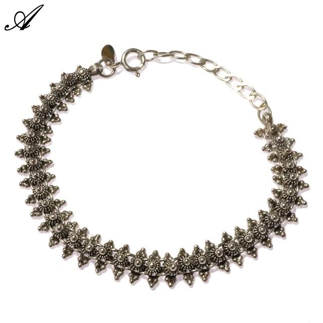 ブレスレット シルバー925 silver925 チェンマイブレスレット 重厚感 エスニック 夏アクセ ユニセックス 男女兼用の画像