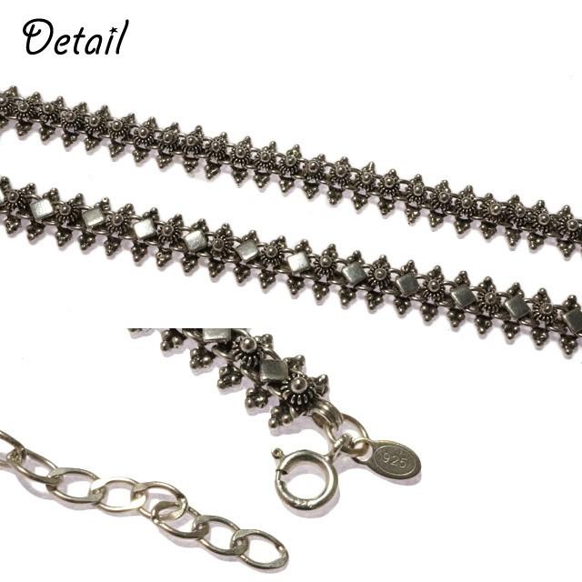 ブレスレット シルバー925 silver925 チェンマイブレスレット 重厚感 エスニック 夏アクセ ユニセックス 男女兼用の画像