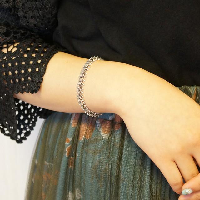 ブレスレット シルバー925 silver925 チェンマイブレスレット 重厚感 エスニック 夏アクセ ユニセックス 男女兼用の画像