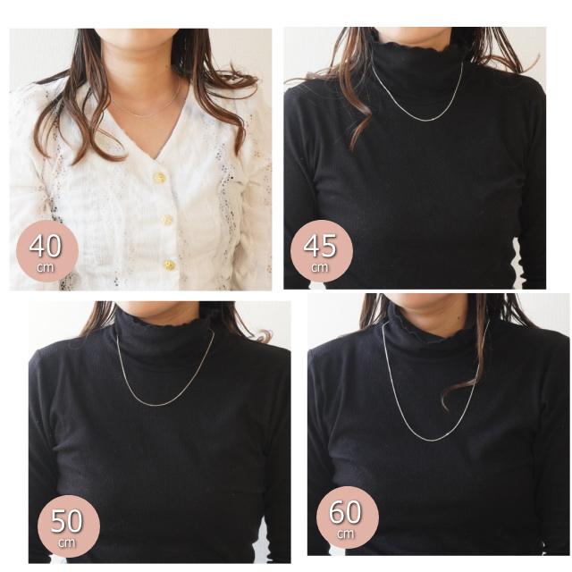 ネックレス チェーン シルバー925 チェーン幅1.3mm silver925 あずき