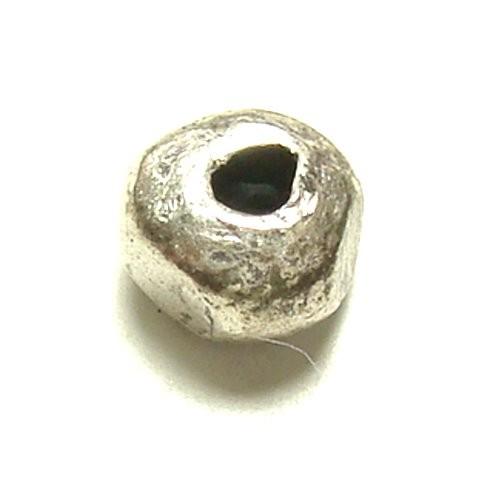 シルバーパーツ 5個で1セット 直径4 1ｍｍタイプで墨入り丸型なのにどこかいびつなところが可愛い小さいシルバー925製のマルビーズ5個セット まる ビーズ 8 2 009 シルバーとアクセサリーのゆかたん 通販 Yahoo ショッピング