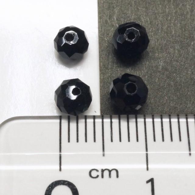 ボタンカットビーズ3x4mm ジェット ガラスビーズ チェコビーズ アクセサリーパーツ｜laplateriashu｜02