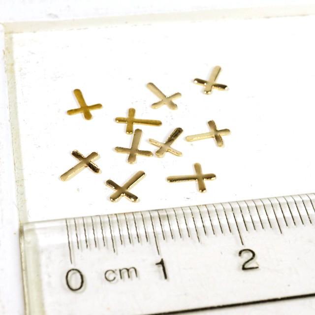 クロス 十字架 ゴールド プレート 10個1セット アクセサリーパーツ