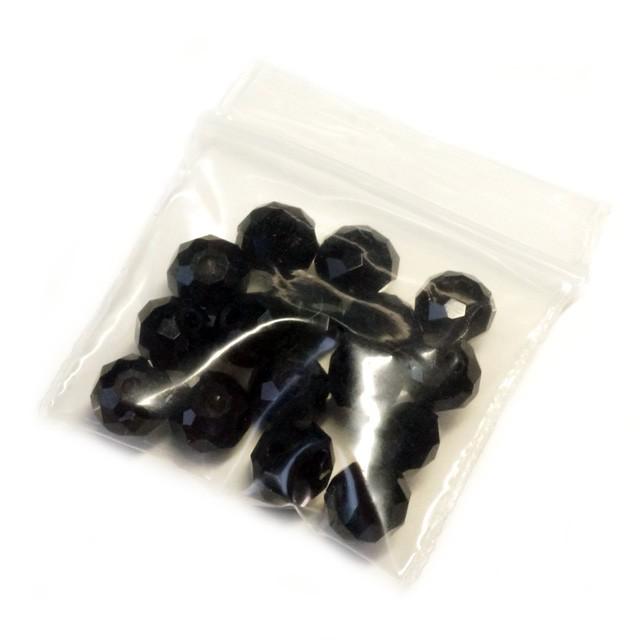 ガラスビーズ 多面体 ブラック 黒色 3gのグラム販売(約15個入り