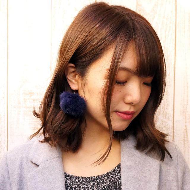 レディースピアス ミンクファー 大きめ ふわふわ もこもこ 秋冬