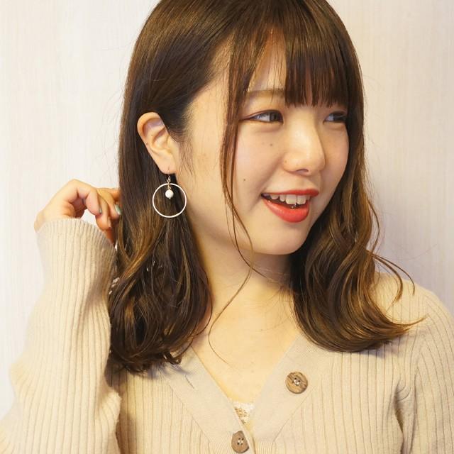 レディースピアス 天然石 パワーストーン ラウンド ハウライト