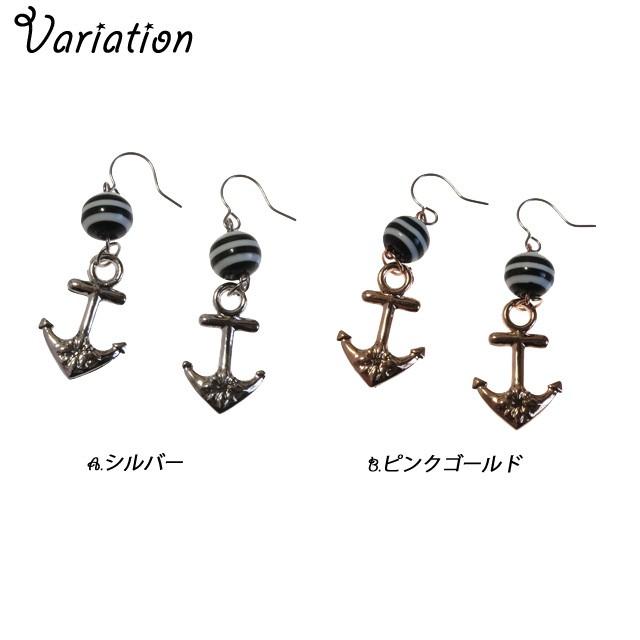 【619】スクエアピアス／イヤリング／アンカー／錨 619】スクエアピアス／イヤリング／アンカー／錨