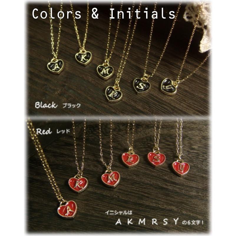 ネックレス ハート イニシャル ゴールド プチペンダント レディース