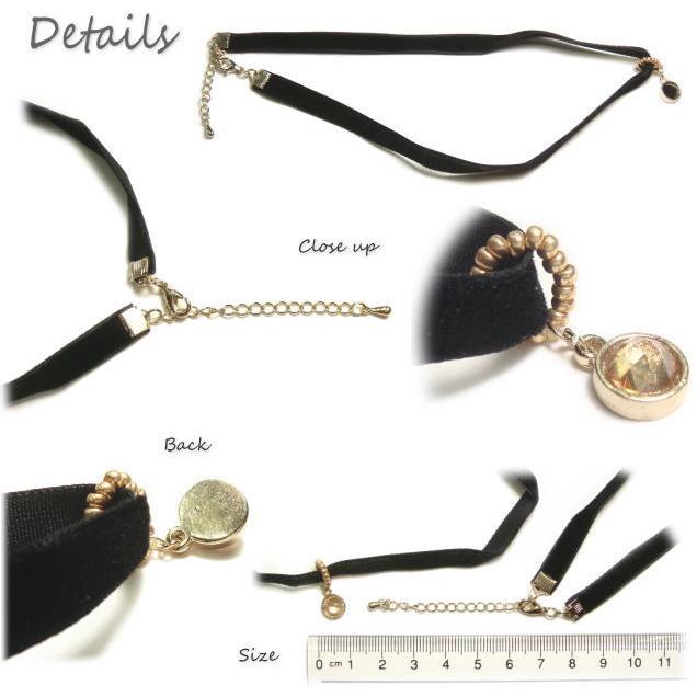 ビジュー付きベージュチョーカー M ビジューチェーンチョーカー / GRACE CONTINENTAL | GRACE