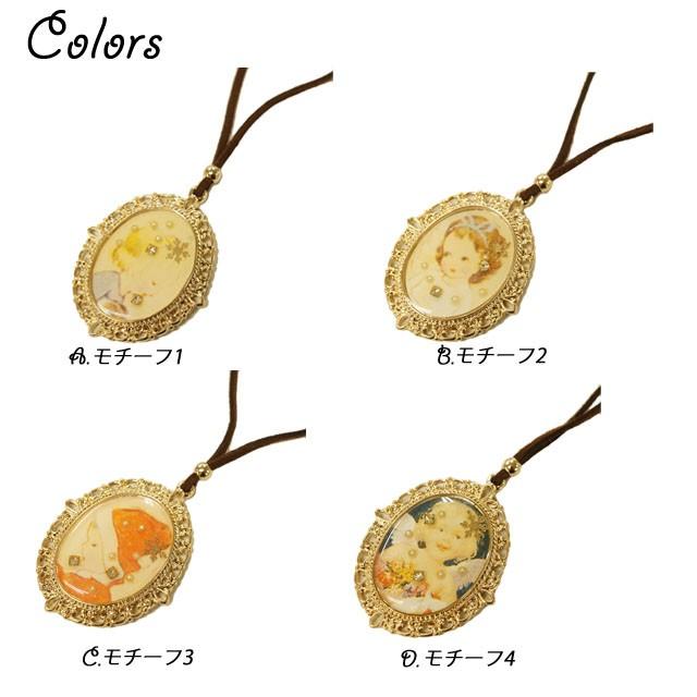 ネックレス 革紐ネックレス 少女 天使 エンジェル サンタ クリスマス