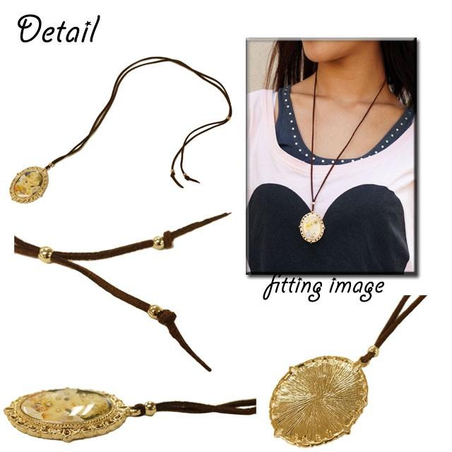 ネックレス 革紐ネックレス 少女 天使 エンジェル サンタ クリスマス