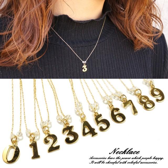 ネックレス 数字 ナンバー ゴールド シンプル ラッキーナンバー 推し 