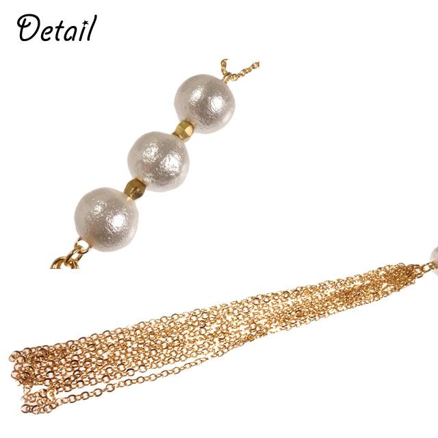 ブランド登録なし レディースネックレス フリンジ タッセル コットン  