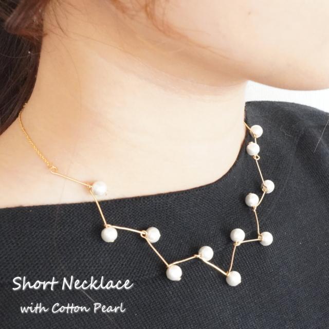 コットンパール　ネックレス/チョーカー 楽天市場】8mm コットンパール チョーカー ネックレス R-days