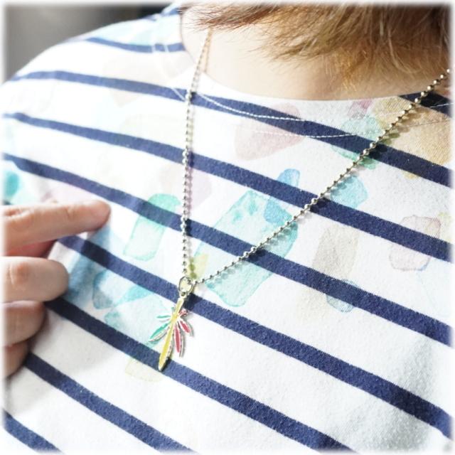 ネックレス ピースマーク マリファナ ラスタカラー ボールチェーン