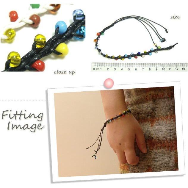 マルチカラーでカラフルな気分 ビーズを編みこんだカラフルエスニック