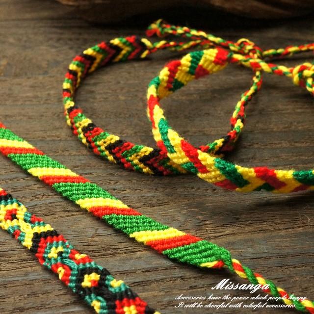 ミサンガ ラスタカラー プロミスリング 夏アクセ ブレスレット ペア カップル メンズ お守り 94 0191 シルバーとアクセサリーのゆかたん 通販 Yahoo ショッピング
