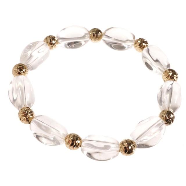 黒と透明のビーズブレスレット シルバー925 天然石 オニキスブレスレット クロス 梵字 十字架