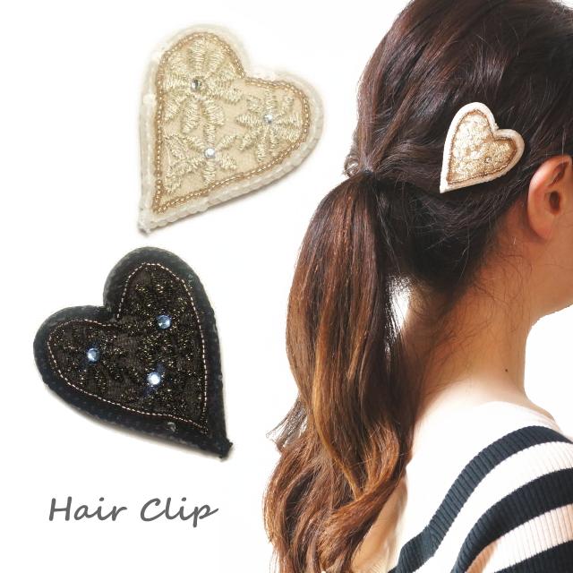 ハートヘアクリップ ヘアピン パッチン留め 送料無料 99 0111 シルバーとアクセサリーのゆかたん 通販 Yahoo ショッピング
