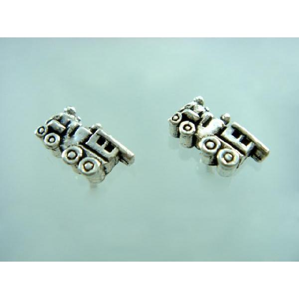 シルバーピアス 蒸気機関車 汽車 乗り物 電車 ピアス (a-7-4) mens