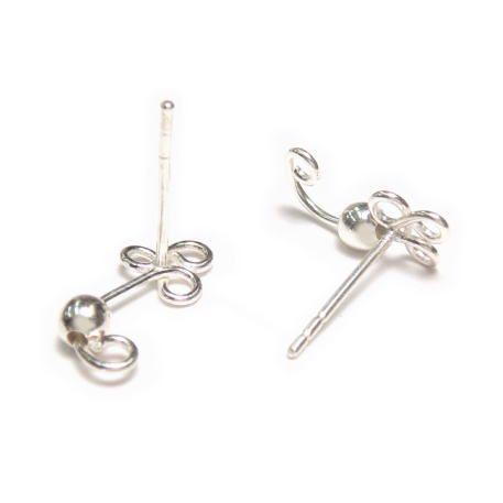 シルバーピアス ミツバ クローバー 三つ葉 フラワー ピアス a322(a-9-2