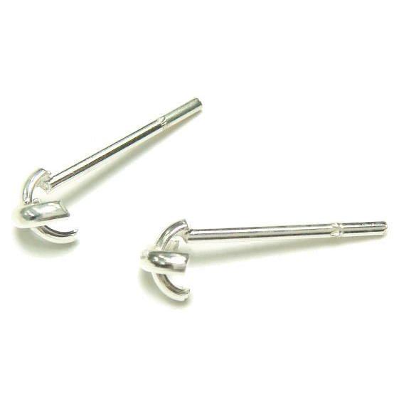 シルバーピアス 鉤 パーツ バッテン スタッドピアス a340(a-10-3) 母の