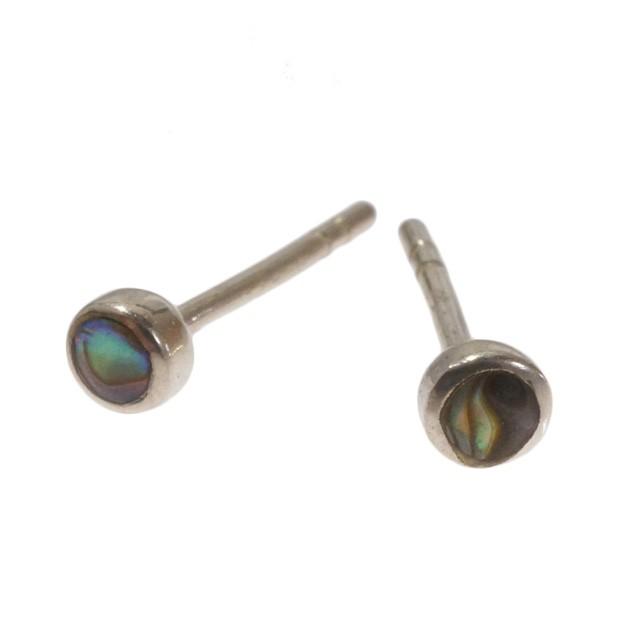 シルバー925 silver925 ピアス ラウンド 丸 まる オーロラ ホログラム