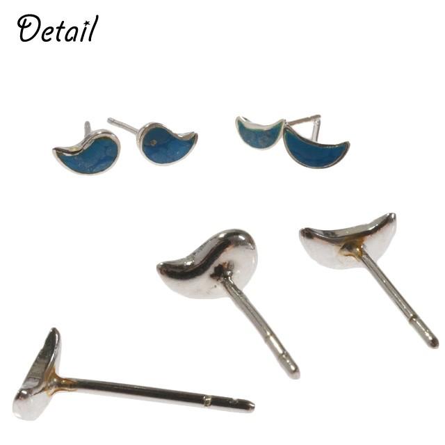 シルバー925 silver925 ピアス 勾玉 ドロップ 三日月 ムーン