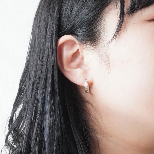 シルバーピアス シルバー925 フープピアス チタンポスト 直径