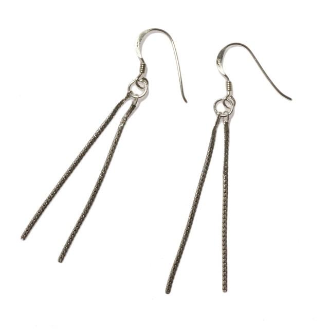   シルバーピアス 925 シルバー925 silver925 ピアス 喜平チェーン キヘイチェーン 2連