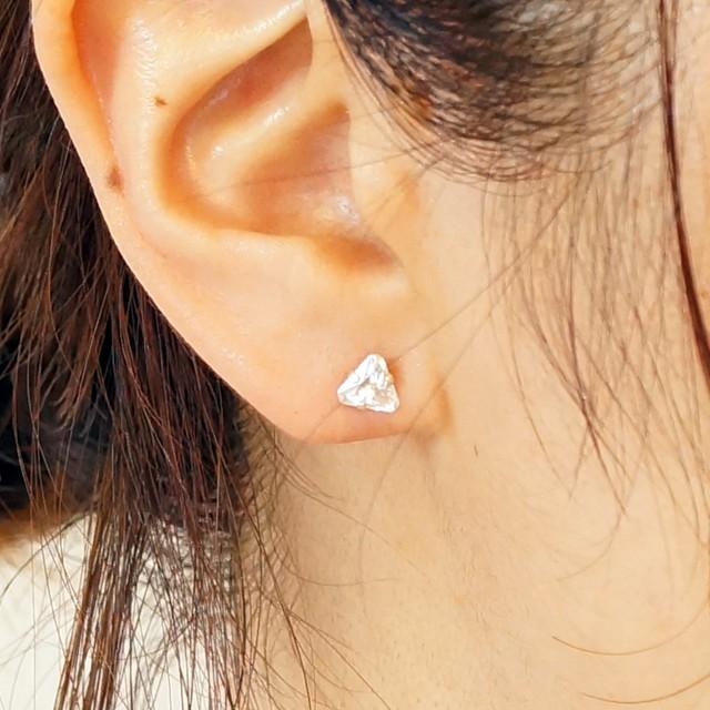 シルバーピアス シルバー925 キュービックジルコニア 三角 