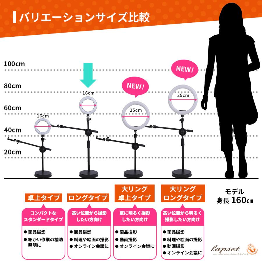 俯瞰撮影 スマホスタンド 手元撮影 LED リングライト 真上から撮影