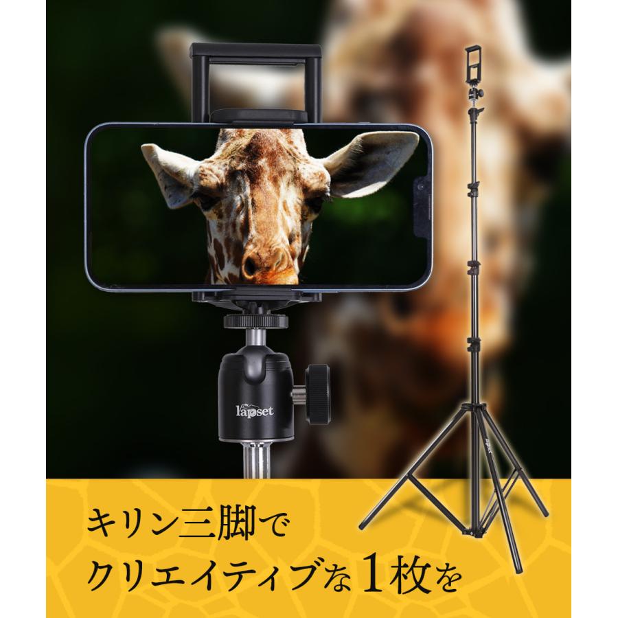 圧倒的な高さ5m】キリン三脚 lapset 三脚 スマホ 5m 超ロング 俯瞰撮影