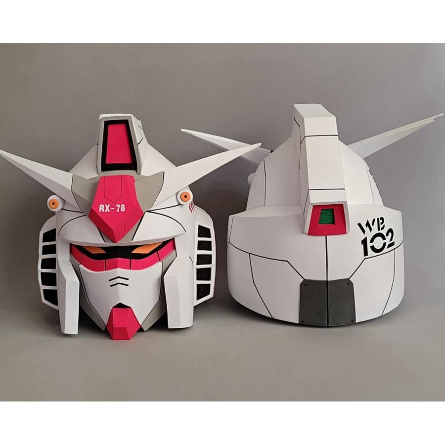 ガンダム ユニコーンガンダム RX-78 白 ヘルメット 頭カバー 帽子 