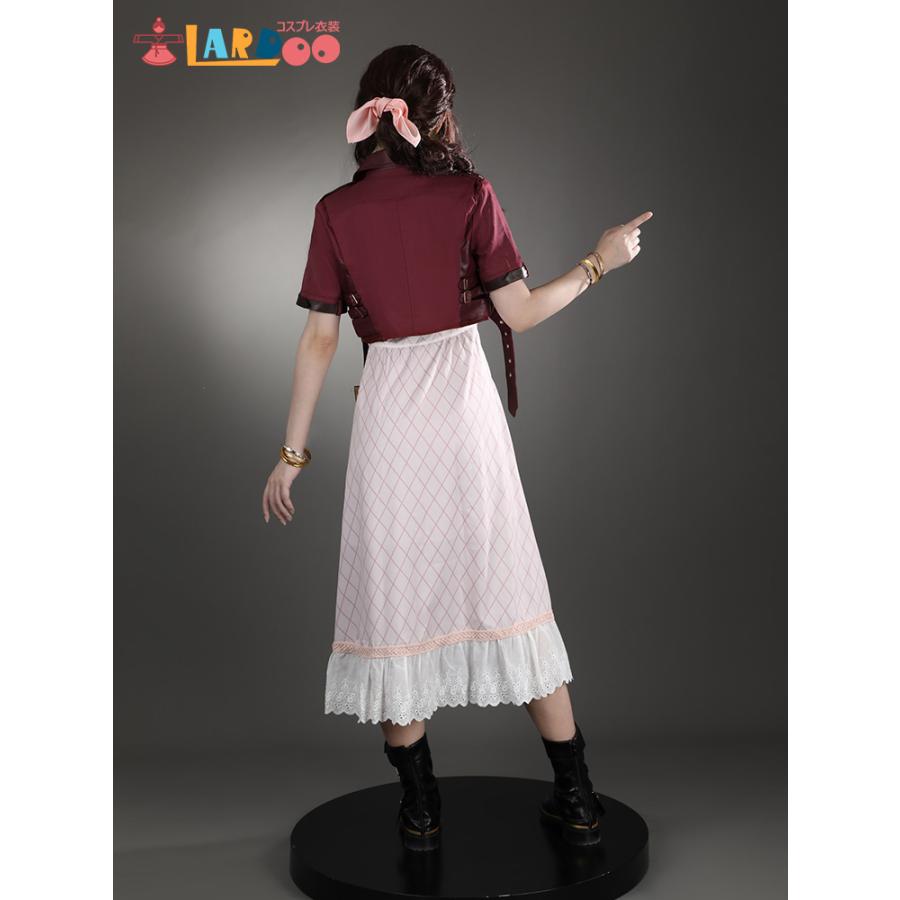 FF7 ファイナルファンタジーVII エアリス・ゲインズブール Final FantasyVII Aerith Gainsborough コスチューム コスプレ衣装/靴「5337」｜lardoo-store｜04