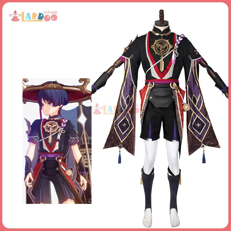 DOZZZY] 原神 散兵 スカラマシュコスプレ 道具 武器 靴 帽 笠 鈴