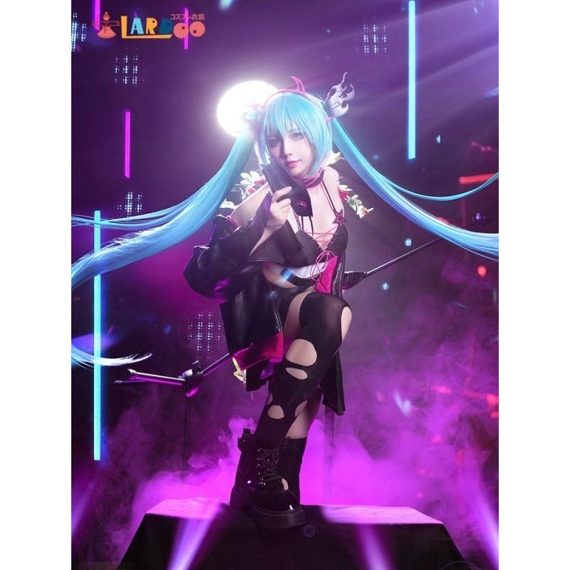 初音ミク コスプレ衣装 Mサイズ 高品質 LEDライト付き 初音ミク