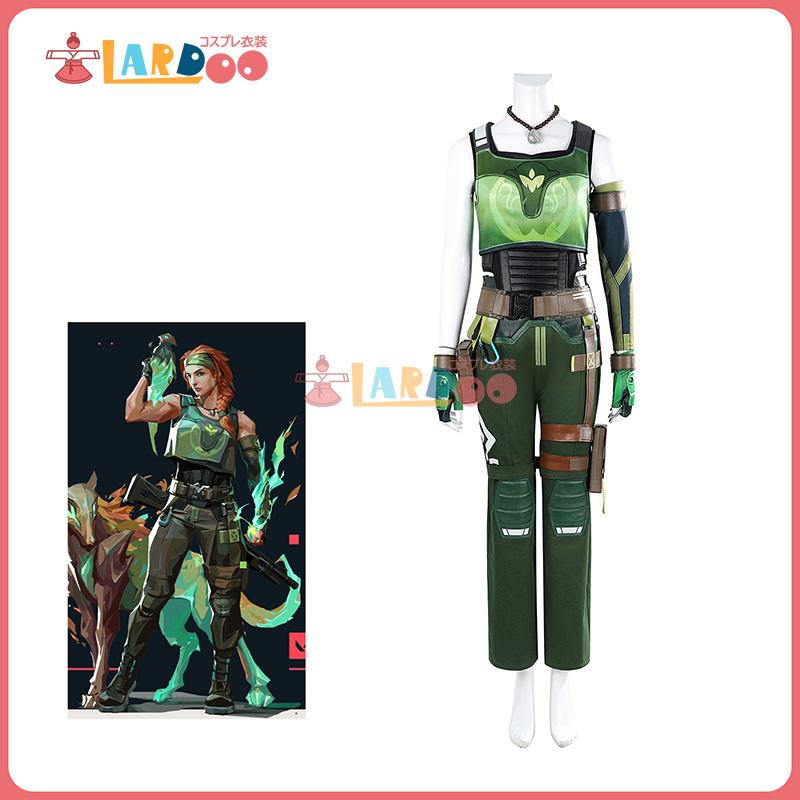 Valorant skyeコスプレ衣装 ウィッグ付きフルセット ヴァロラント VALORANT スカイ-Skye コスプレ衣装 コスチューム