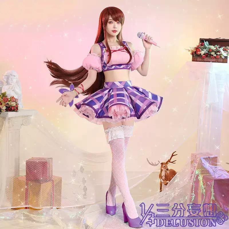 紫吹蘭コスプレ　三分妄想　アイカツ　フルセット　ウィッグ　靴　衣装　小物 三分妄想1/3Delusion】アイカツ！アイドルカツドウ！ 紫吹蘭 コスプレ