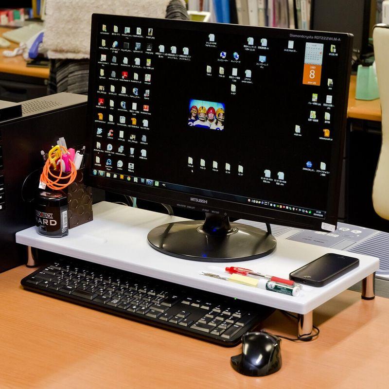 PCモニタースタンド・ロータイプ WAL/WH サカベ オフィス家具 東京 
