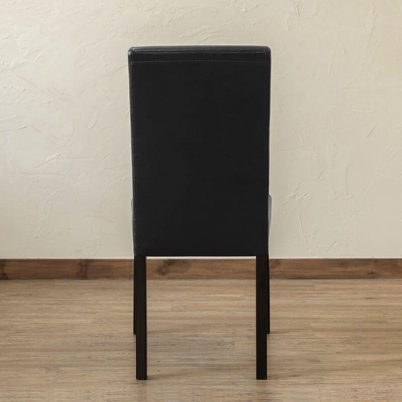 アウトレット】PUダイニングチェア4脚入りBKブラック