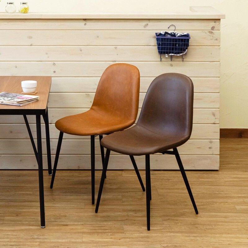 ダイニングチェア 2脚セット Baron / 新品未使用（キャメルブラウン  