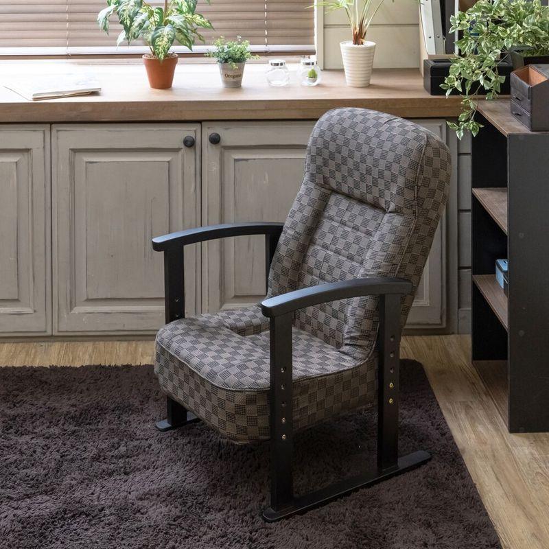 低反発入り高座椅子 FL（花柄） 組立品【代引不可】[21] 低反発