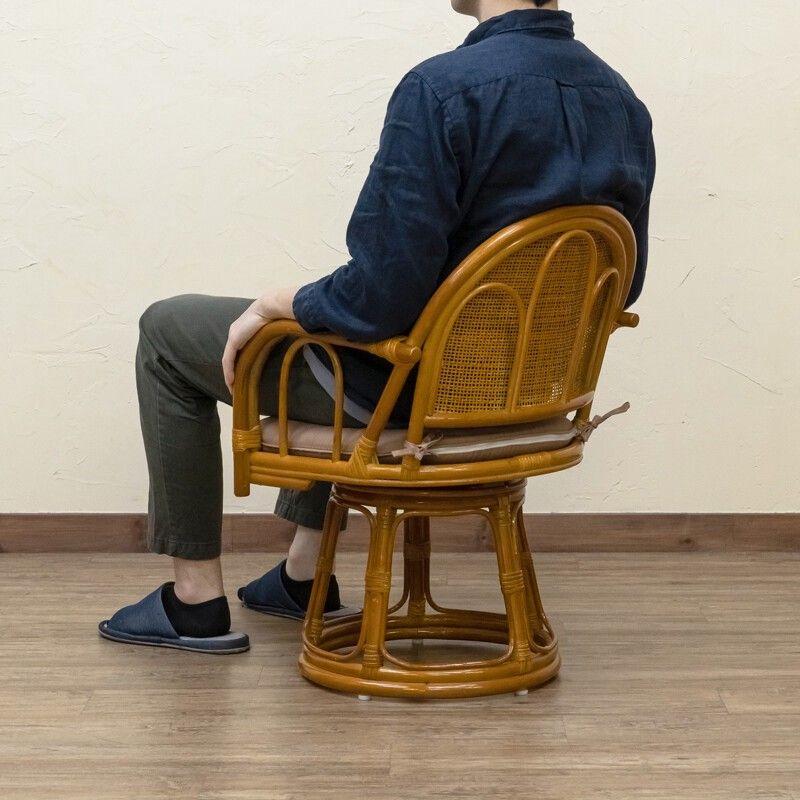 ラタン 回転座椅子 ハイタイプ 1脚 HNのみ（在庫処分）