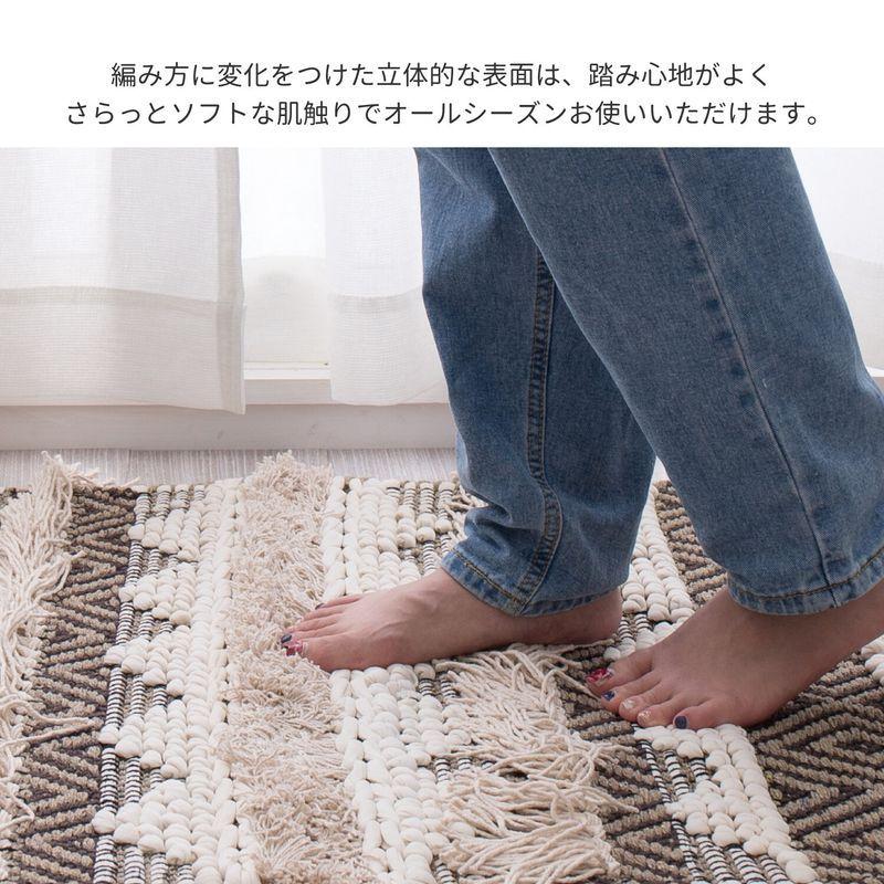 ラグ コットン100％ 手織り 「ビアヘロ_オリヤ」 約130×190cm 萩原株式会社 い製品インテリア事業部 ビアヘロ  ラグ 東京百貨店｜largelife｜05