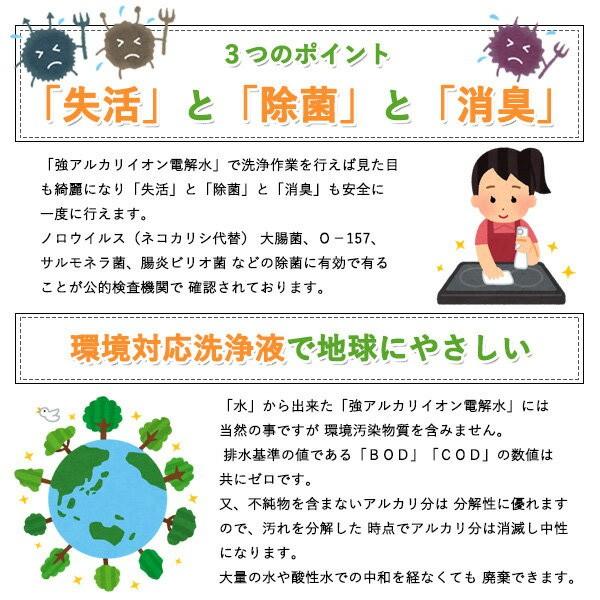 コロナウイルス対策 Strong Water 強アルカリイオン電解水 イオン電解水 アルカリ電解水 300ml 高濃度アルカリ 掃除  消臭 除菌 ストロングウォーター  Ph13.1｜largo1991｜03