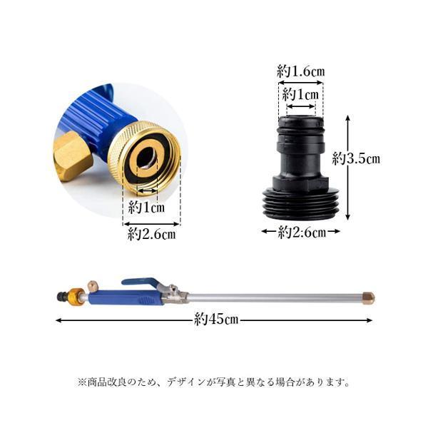 高圧洗浄ノズル 電源不要 ホース 洗車 ノズルヘッド ウォーター