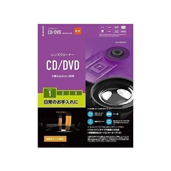 エレコム CK-CDDVD1 レンズクリーナー オンラインショッピング DVD用 乾式 CD 本物保証!