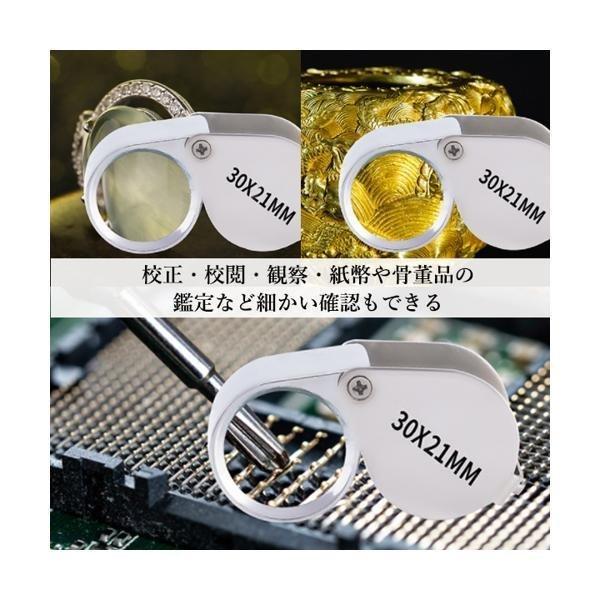 鑑定 ルーペ 拡大鏡 観察 ジュエリー 検査 ケース付 自由研究