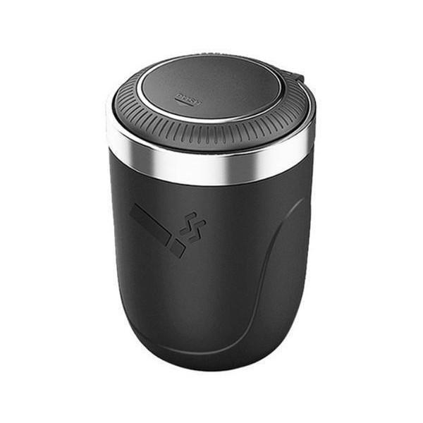 車 灰皿 車載用 吸い殻 LED搭載 高温耐性 火消し穴 水洗いOK プッシュオープン 耐火 消火 タバコ置き タバコ 喫煙 ((S の商品画像